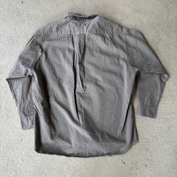 Men's L Rikken Tan and Plaid Button-Up Shirt - Picture 3 of 3